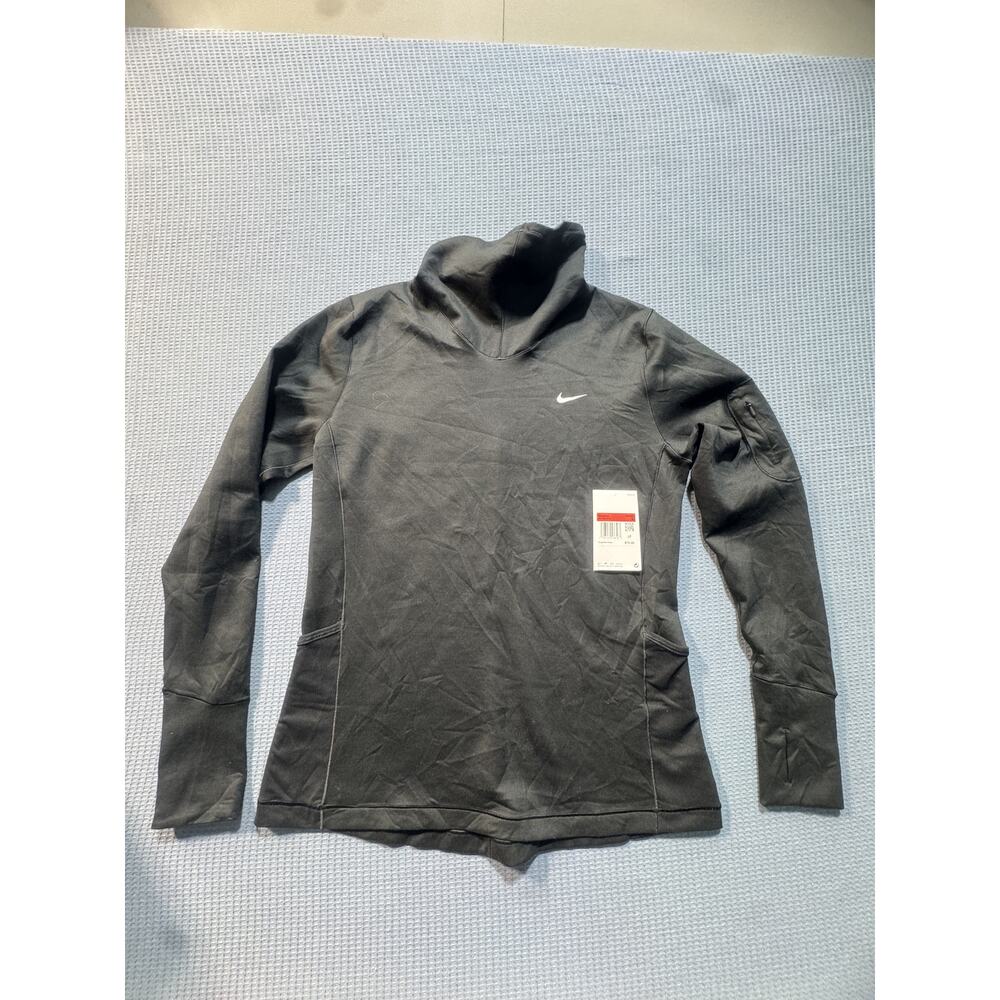 NIKE WOMEN BLACK‎ HOODIE Sz L Brand New